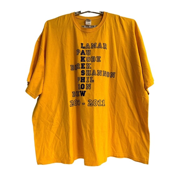 Lakers promo t Shirt Lakeshow‎ 2010-2011 Lineup Men’s Big Tall Size 5XL - Picture 1 of 4